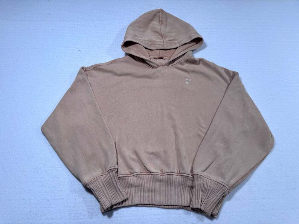 Aerie Women’s Cropped Hoodie Tan Brown Size S